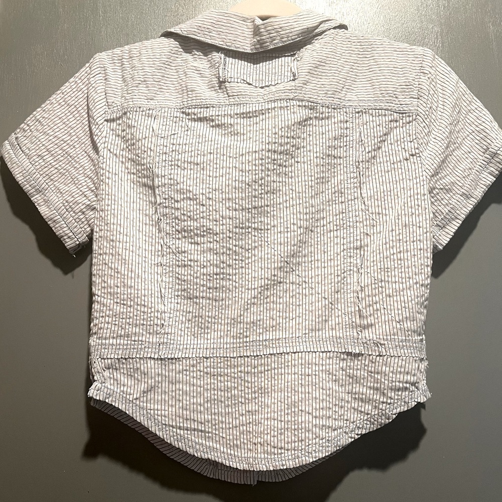 Free People Striped Button-Up Blouse - Picture 8 of 9